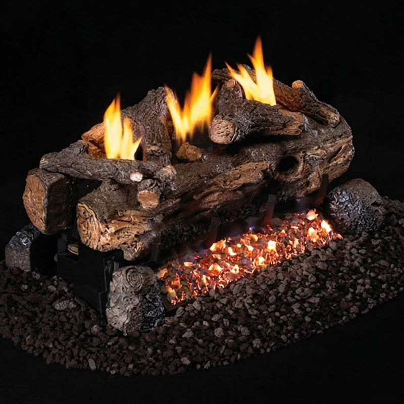 24-inch Evening Fyre Split See-Through Ventless Gas Logs by Real Fyre