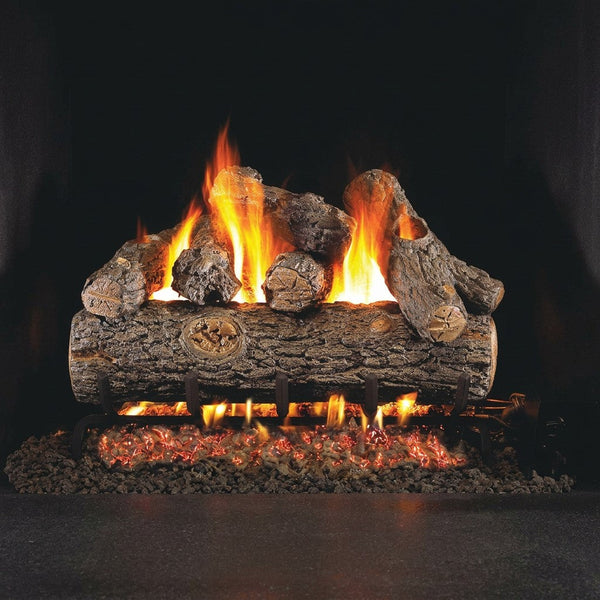 30-inch Golden Oak Designer Plus ANSI Vented Gas Log Set by Real Fyre