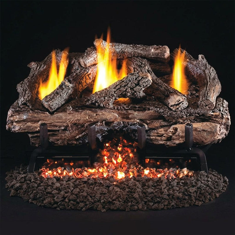 30-inch Peterson Charred Aged Split Outdoor Ventless Gas Logs by Real Fyre