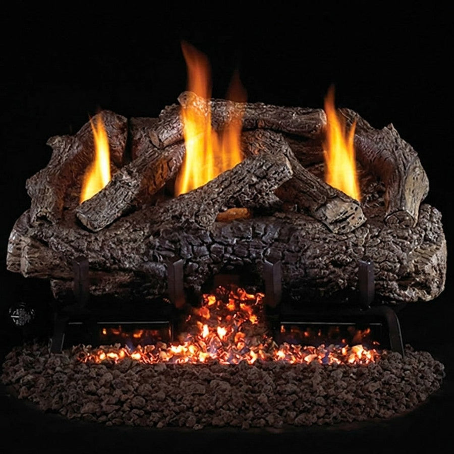 30" Peterson Charred Frontier Oak Ventless Gas Logs
