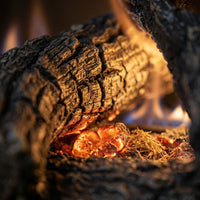 24" Rustic Oak Vented Gas Log Set | Real Fyre