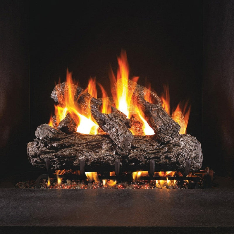24-inch Rustic Oak Vented Gas Log Set by Real Fyre