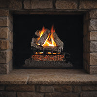 16" Rustic Oak Vented Gas Log Set | Real Fyre
