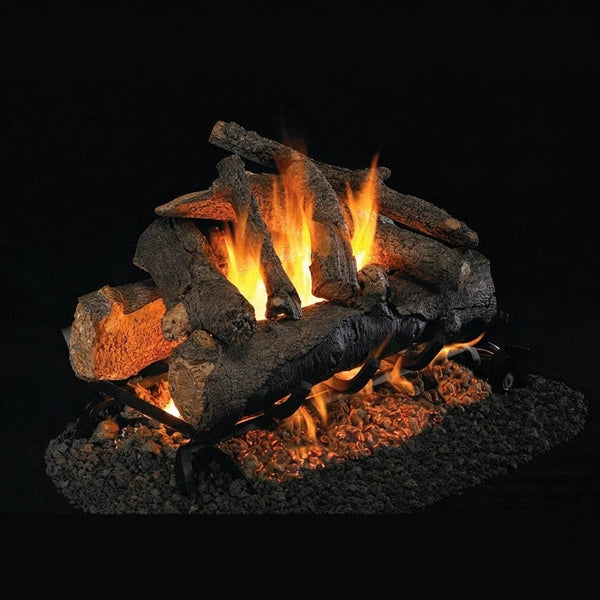 18-inch American Oak Designer See-Through Vented Gas Logs by Real Fyre