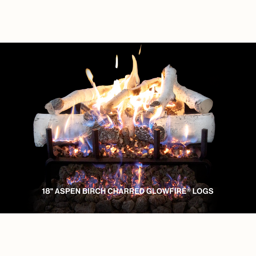 Aspen Birch Charred GlowFire Gas Log Set
