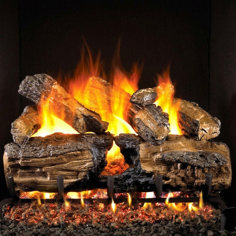 30-inch Burnt Split Outdoor Vented Gas Log Set by Real Fyre