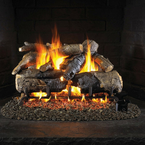30-inch Charred American Oak ANSI Vented Gas Log Set by Real Fyre