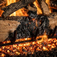 18" Charred Evergreen Split Oak Vented Gas Log Set | Real Fyre