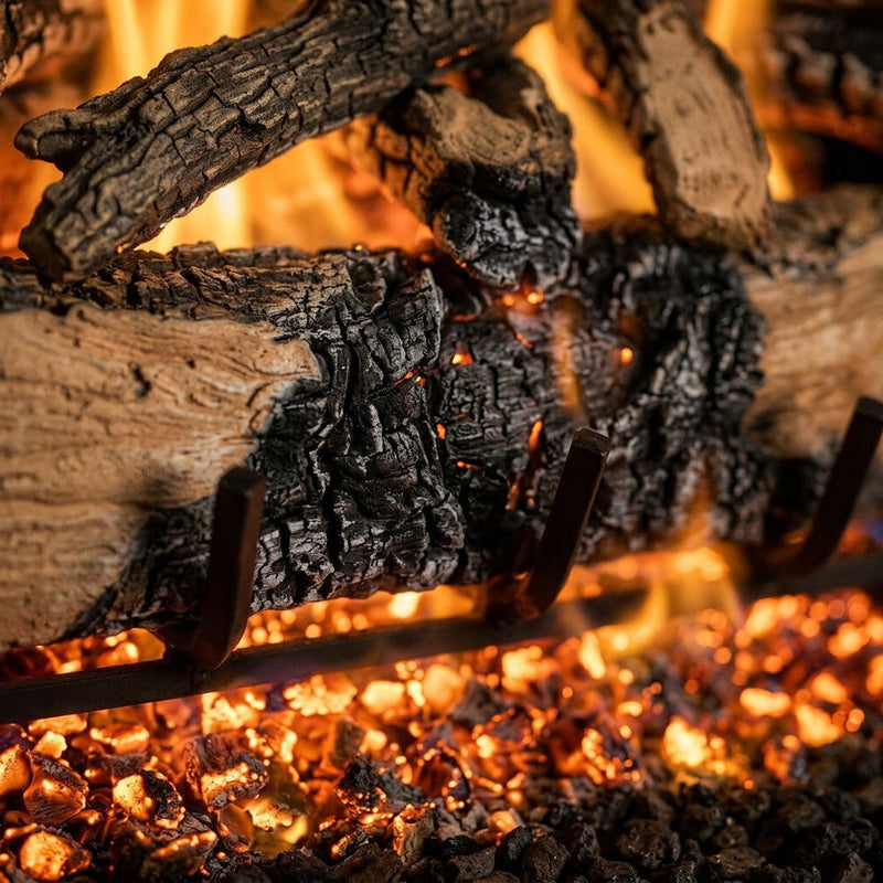 18" Charred Evergreen Split Oak Vented Gas Log Set | Real Fyre