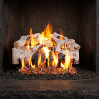 30-inch Charred Mountain Birch Vented Gas Log Set by Real Fyre