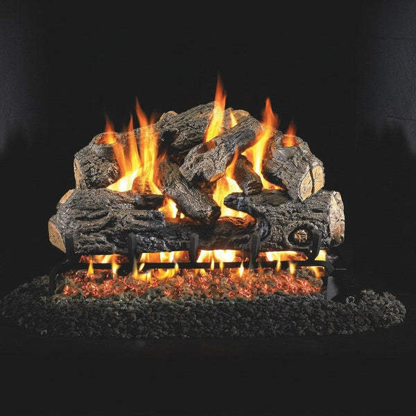24-inch Charred Northern Oak Vented Gas Log Set by Real Fyre