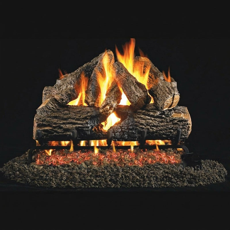 24-inch Charred Oak Outdoor Vented Gas Log Set by Real Fyre
