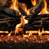 18" Charred Split ANSI Vented Gas Log Set | Real Fyre