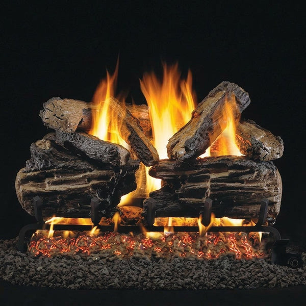 24-inch Charred Split ANSI Vented Gas Log Set by Real Fyre