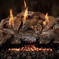 18" Weathered Oak Single-Sided Ventless Gas Log Set | Grand Canyon