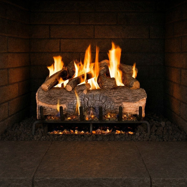 18-inch Mountain Crest Oak Vented Gas Log Set by Real Fyre