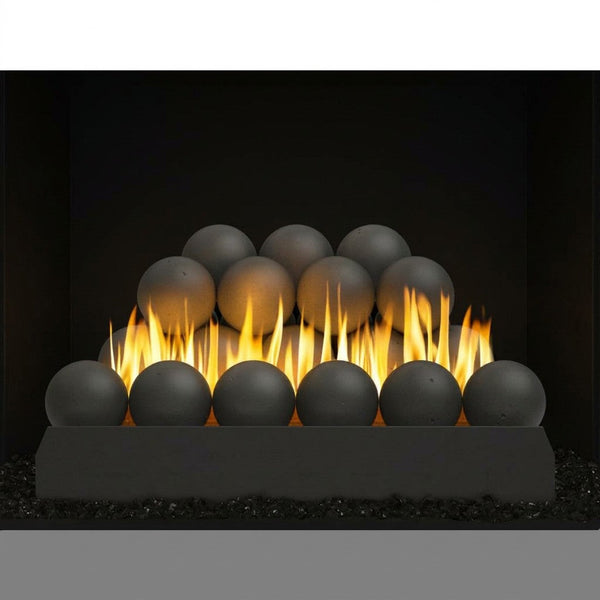 18" Peterson Epic Black Fireball Ventless Gas Logs | Real Fyre