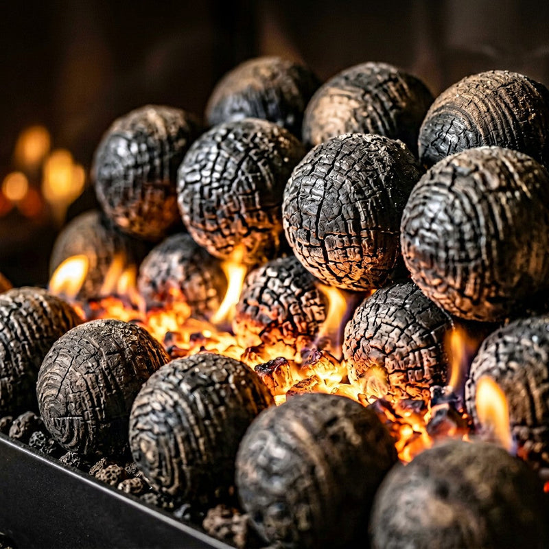 18" Peterson Gray Stone Fireball Ventless Gas Logs | Real Fyre