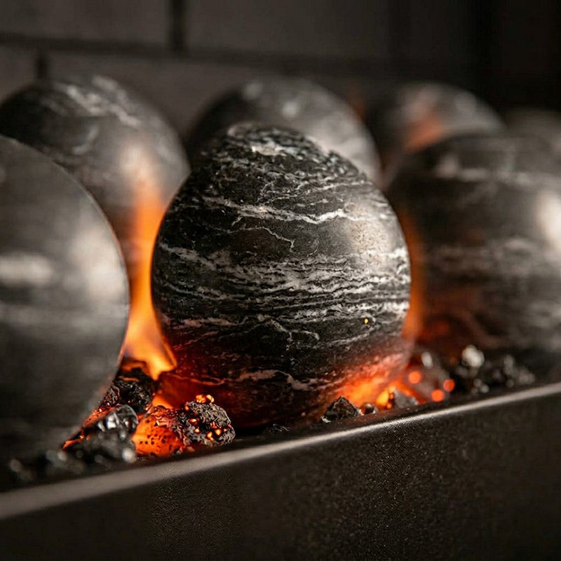 24" Peterson Nero Marquina Fireball Ventless Gas Logs | Real Fyre