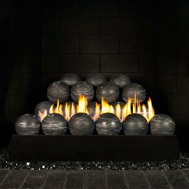 24-inch Peterson Nero Marquina Fireball Ventless Gas Logs by Real Fyre
