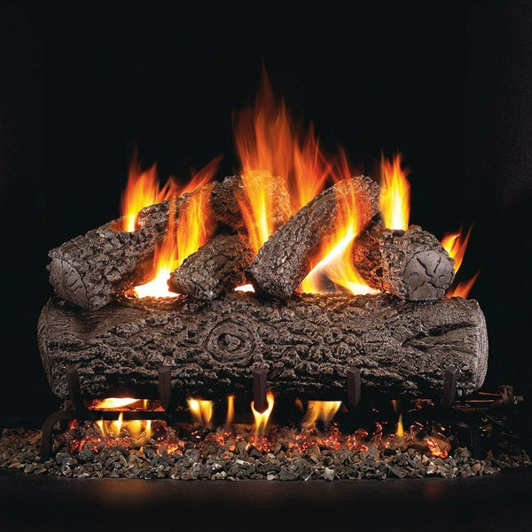 18-inch Post Oak Outdoor Vented Gas Log Set by Real Fyre