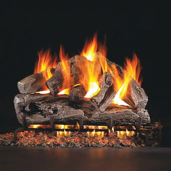 24-inch Rugged Oak Outdoor Vented Gas Log Set by Real Fyre