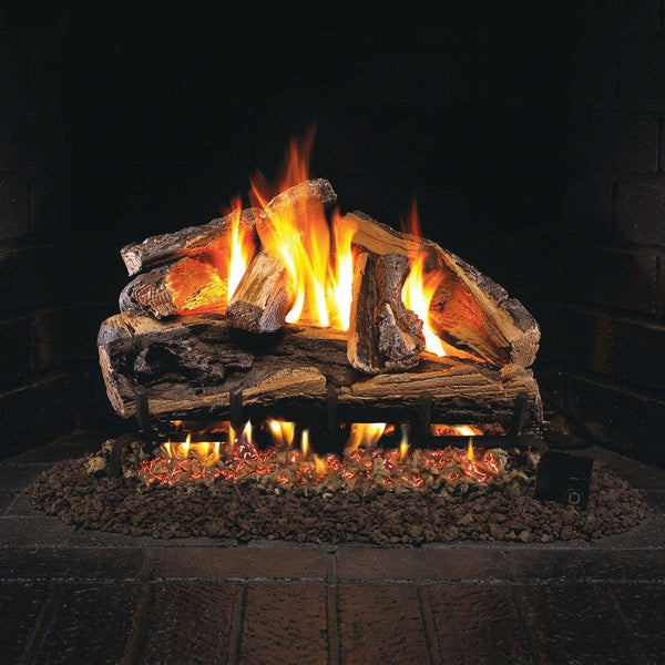 18-inch Rugged Split Oak ANSI Vented Gas Log Set by Real Fyre