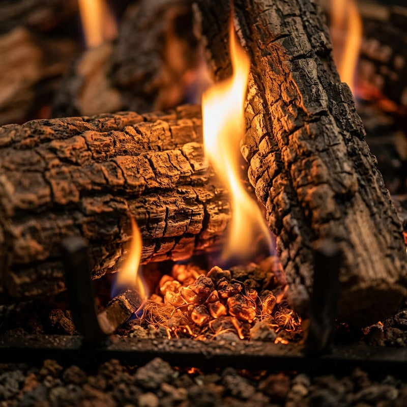 24" Rugged Split Oak Vented Gas Log Set | Real Fyre