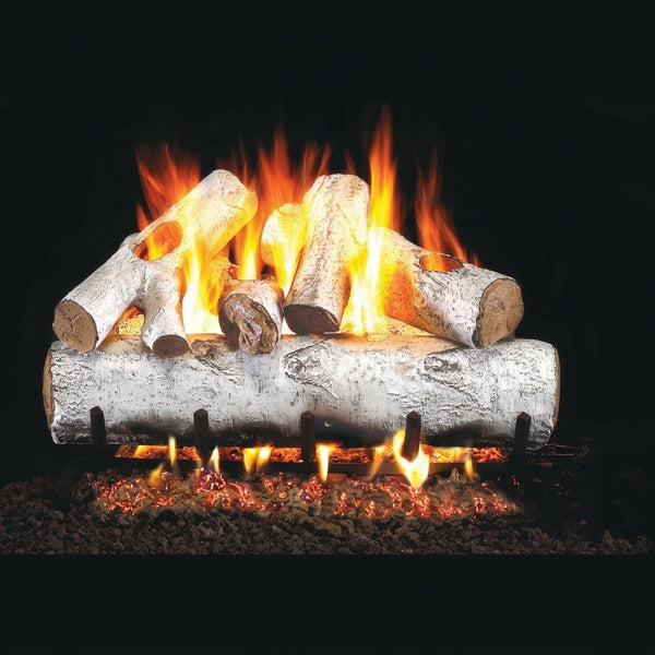 24-inch White Birch Outdoor Vented Gas Log Set by Real Fyre