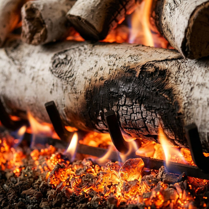 24" White Birch Vented Gas Log Set | Real Fyre