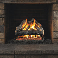 18" American Oak Vented Gas Log Set | Real Fyre