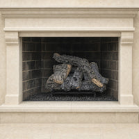 18" Canyon Timbers Vented Gas Log Set | Hargrove — installed in masonry fireplace