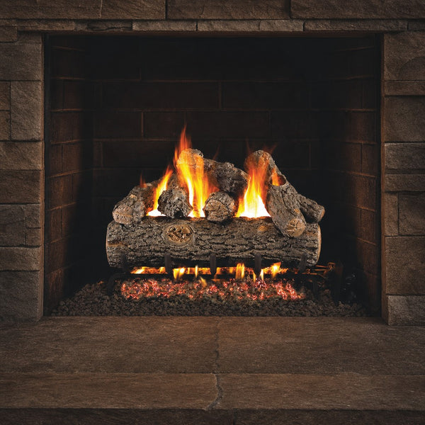 18" Golden Oak Designer Plus ANSI Vented Gas Log Set | Real Fyre