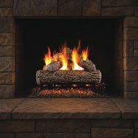 18" Golden Oak Vented Gas Log Set | Real Fyre