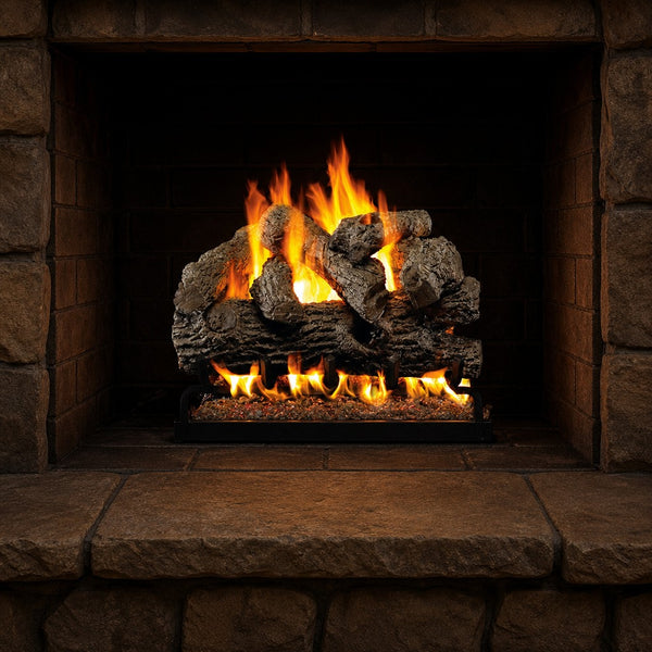 18" Royal English Oak Vented Gas Log Set | Real Fyre