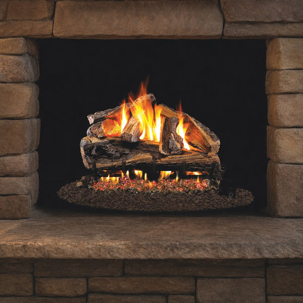 18" Rugged Split Oak ANSI Vented Gas Log Set | Real Fyre