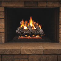 18" Rustic Oak Vented Gas Log Set | Real Fyre