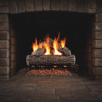 19" Golden Oak Vented Gas Log Set | Real Fyre