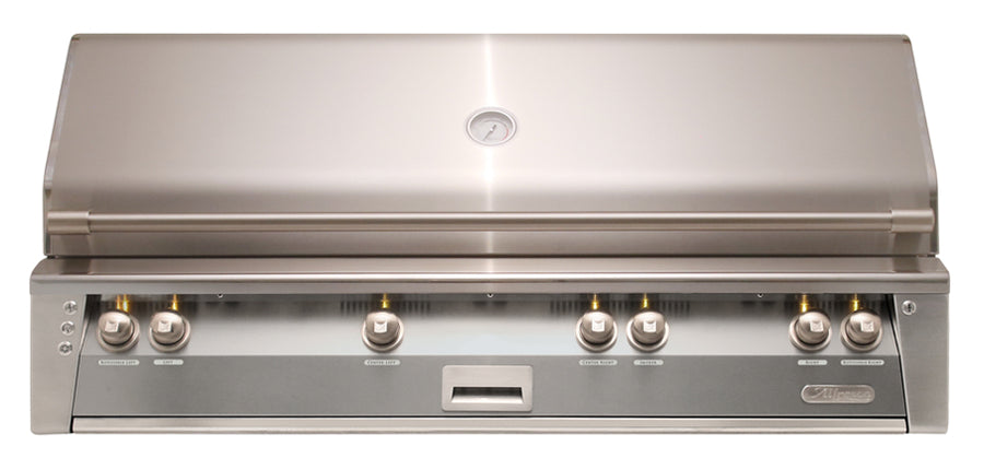 Alfresco ALXE 56-Inch Built-In Natural Gas Grill with Sear Zone — Signal Gray Gloss