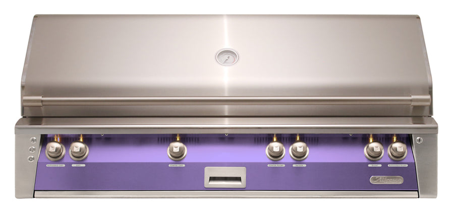 Alfresco ALXE 56-Inch Built-In Natural Gas Grill with Sear Zone — Lilac / Blue Lilac Gloss