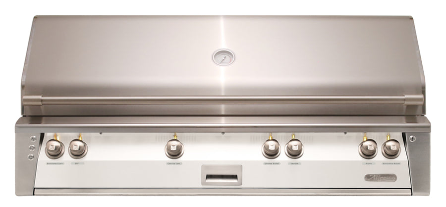 Alfresco ALXE 56-Inch Built-In Natural Gas Grill with Sear Zone — Signal White Gloss