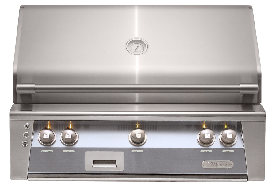 Alfresco ALXE 36-Inch Built-In Natural Gas Grill — Signal Gray Gloss