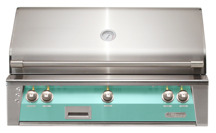 Alfresco ALXE 42-Inch Built-In Natural Gas Grill — Light Green Gloss