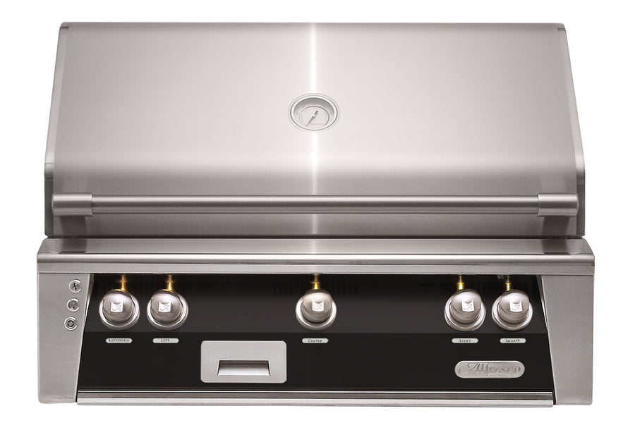 Alfresco ALXE 36-Inch Built-In Propane Grill with Sear Zone — Jet Black Matte