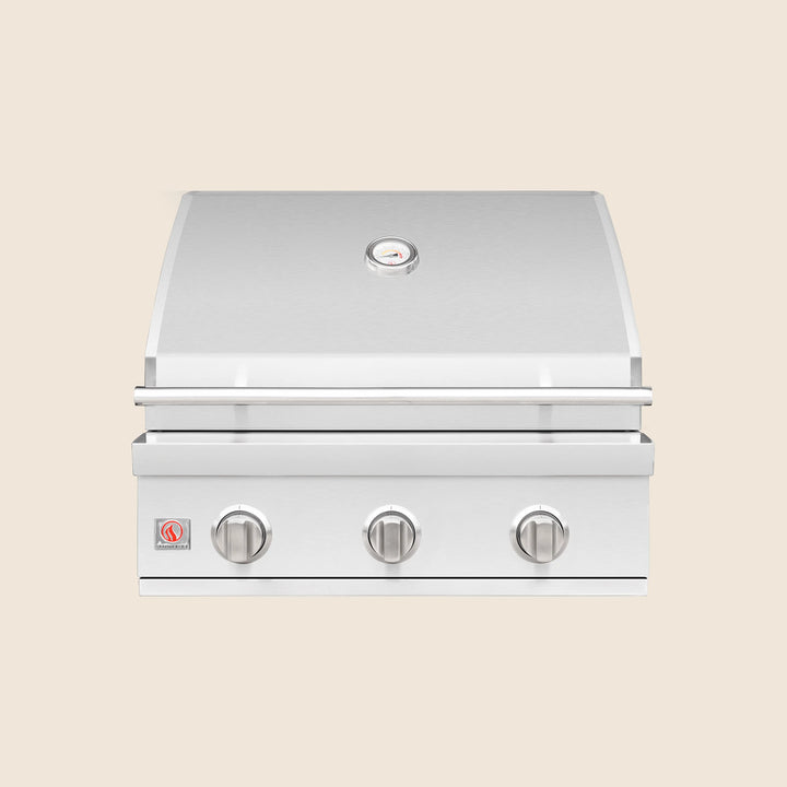 Summerset Sizzler 25-Inch Built-In Gas Grill — lid closed, manufacturer photograph