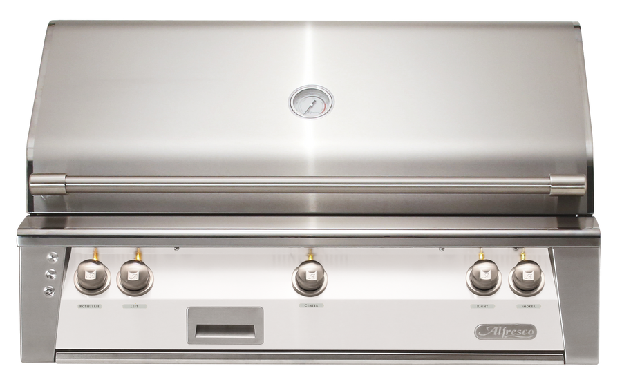 Alfresco ALXE 42-Inch Built-In Natural Gas Grill — Signal White Gloss