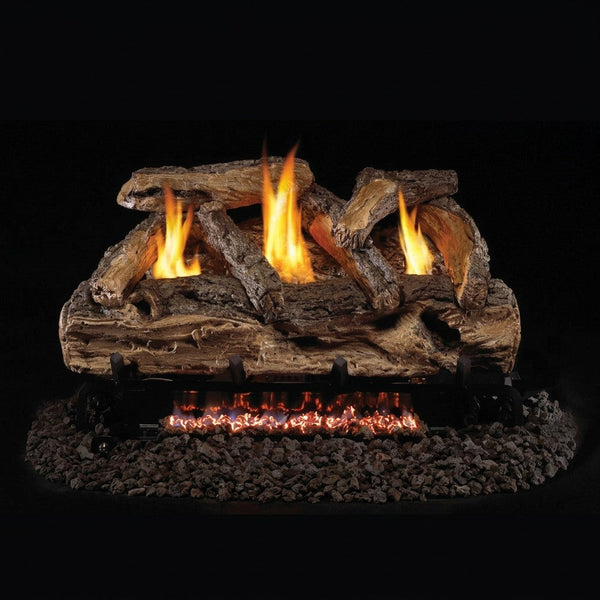 24" Split Oak Ventless Gas Log Set | Real Fyre