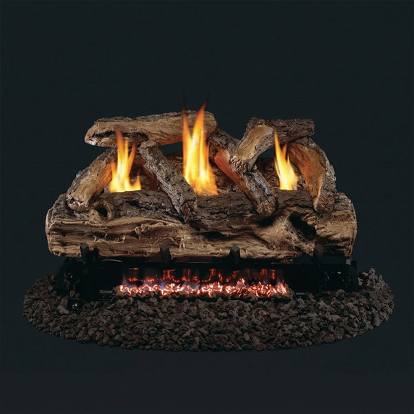 24" Split Oak Ventless Gas Logs | Real Fyre