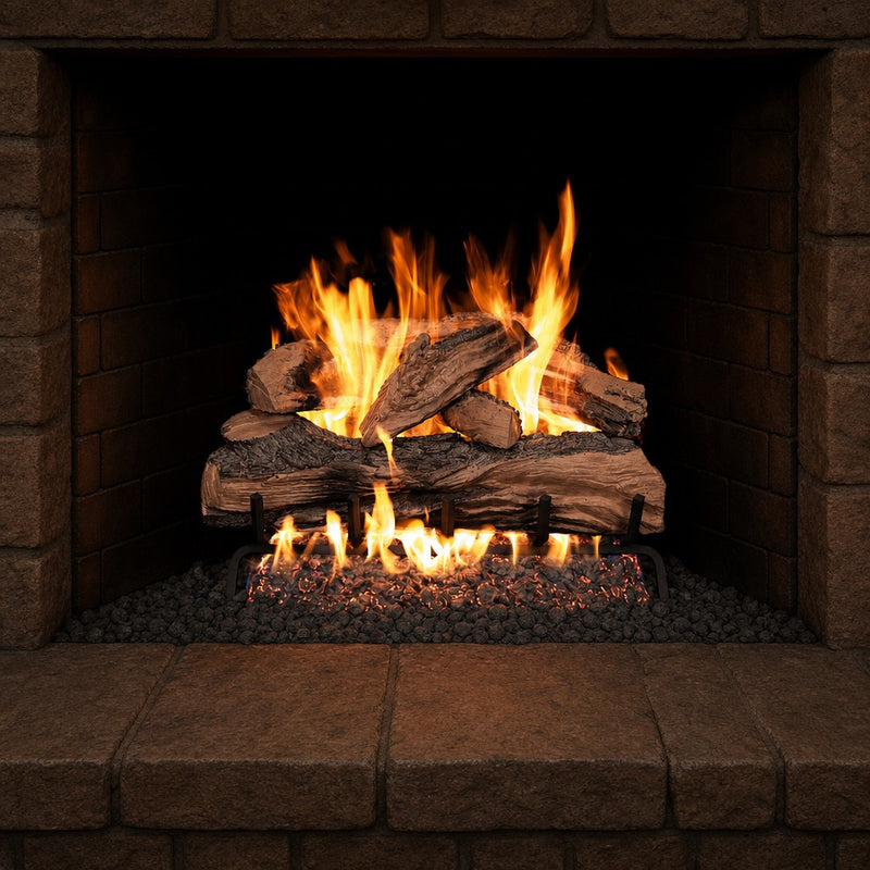 20" Split Oak Designer Plus ANSI Vented Gas Log Set | Real Fyre
