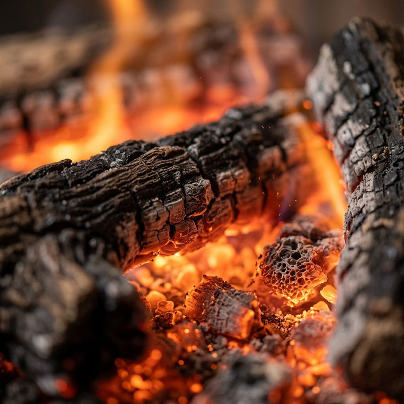 24" Charred Evergreen Split Oak Vented Gas Log Set | Real Fyre